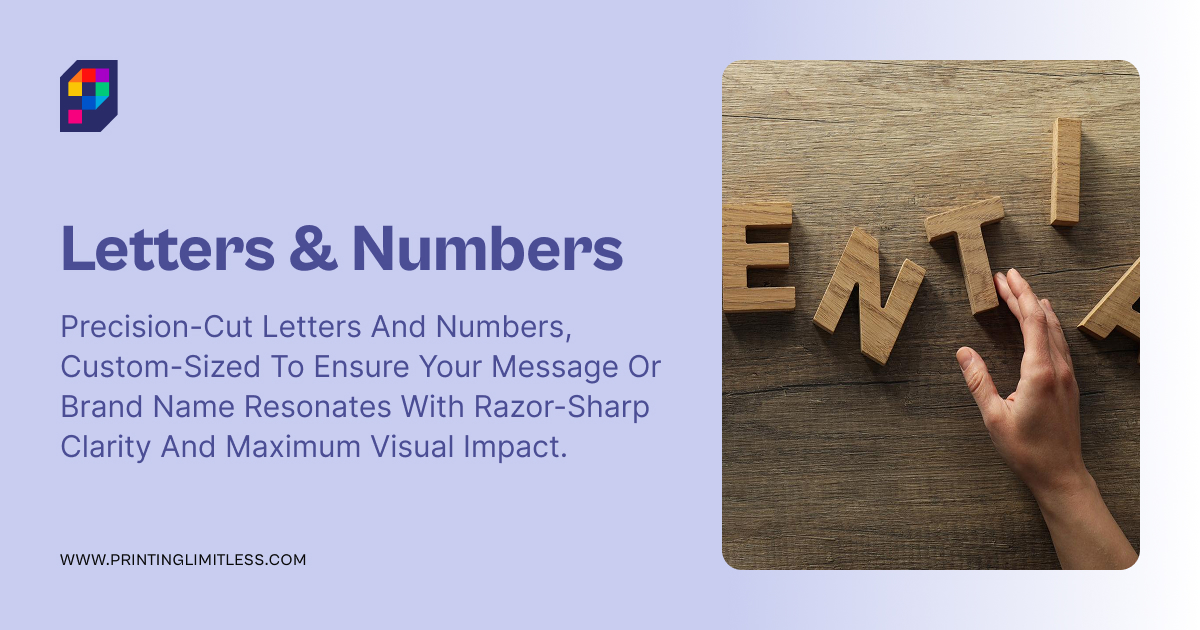 Buy Custom Letters & Numbers at Best Price | Printing Limitless